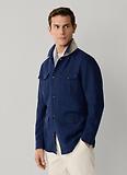 Thumbnail 2 of Hackett Men's Linen Field Jacket Overshirt - Old Navy