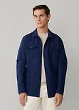Thumbnail 3 of Hackett Men's Linen Field Jacket Overshirt - Old Navy