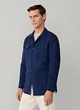 Thumbnail 5 of Hackett Men's Linen Field Jacket Overshirt - Old Navy
