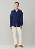 Thumbnail 8 of Hackett Men's Linen Field Jacket Overshirt - Old Navy