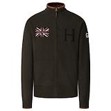 Thumbnail 1 of Hackett Men's Merino Wool Rally Full Zip Cardigan - Hunter Green