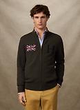 Thumbnail 4 of Hackett Men's Merino Wool Rally Full Zip Cardigan - Hunter Green