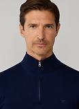 Thumbnail 4 of Hackett Men's Cotton Quarter Zip Jumper - Navy