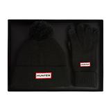 Thumbnail 1 of Hunter Anagach Ribbed Pom Beanie & Gloves Box Set - Black