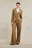Thumbnail 3 of Holland Cooper Women's High Waisted Straight Trousers - Tawny
