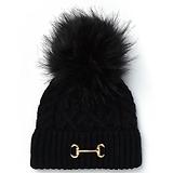 Thumbnail 1 of Holland Cooper Horsebit Beanie Bobble Hat - Black