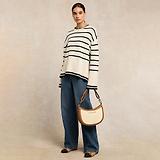 Thumbnail 3 of Holland Cooper Women's Antonia Crew Neck Knit - Navy Blue / Natural Stripe