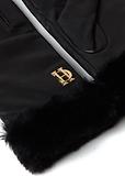 Thumbnail 4 of Holland Cooper Women's Cashmere Lined Faux Trim Leather Gloves - Black
