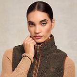 Thumbnail 8 of Holland Cooper Women's Country Fleece Gilet - Khaki Borg