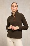 Thumbnail 2 of Holland Cooper Women's Country Fleece Quarter Zip - Khaki