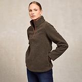 Thumbnail 9 of Holland Cooper Women's Country Fleece Quarter Zip - Khaki Borg
