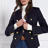 Thumbnail 4 of Holland Cooper Women's Knightsbridge Blazer - Navy Barathea