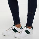 Thumbnail 3 of Holland Cooper Women's Knightsbridge Court Trainers - White Racing Green