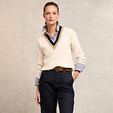 Thumbnail 2 of Holland Cooper Women's Melissa V Neck Knit - Natural
