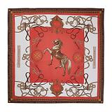 Thumbnail 1 of Holland Cooper Women's Regal Horse Silk Scarf - Sienna