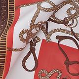 Thumbnail 6 of Holland Cooper Women's Regal Horse Silk Scarf - Sienna