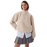 Thumbnail 1 of Hunter Women's Fia Borg Half Zip Fleece Jacket - Moonbeam