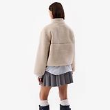 Thumbnail 3 of Hunter Women's Fia Borg Half Zip Fleece Jacket - Moonbeam