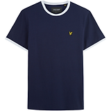Thumbnail 5 of Lyle & Scott Men's Ringer T-Shirt - Navy/White