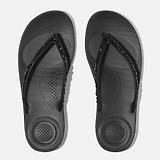 Thumbnail 4 of FitFlop Women's IQUSHION Multi-Crystal Ergonomic Flip-Flops - All Black