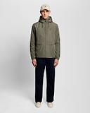 Thumbnail 3 of Lyle & Scott Men's Lightweight Hooded Zip Through Jacket - Khaki Ash