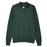 Thumbnail 1 of Joules Men's Hillside Quarter Zip Knit Jumper - Dark Green