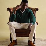 Thumbnail 7 of Joules Men's Hillside Quarter Zip Knit Jumper - Dark Green