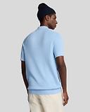 Thumbnail 4 of Lyle & Scott Men's Linen Blend Knitted Polo Shirt - Light Blue