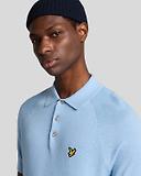 Thumbnail 5 of Lyle & Scott Men's Linen Blend Knitted Polo Shirt - Light Blue