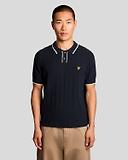 Thumbnail 2 of Lyle & Scott Men's Tipped Pique Knitted Polo Shirt - Dark Navy