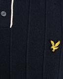 Thumbnail 6 of Lyle & Scott Men's Tipped Pique Knitted Polo Shirt - Dark Navy