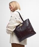 Thumbnail 4 of Barbour Women's Eilein Leather Tote Bag -  Black Cherry