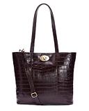 Thumbnail 1 of Barbour Women's Eilein Leather Tote Bag - Black Cherry