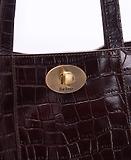 Thumbnail 8 of Barbour Women's Eilein Leather Tote Bag -  Black Cherry