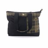 Thumbnail 12 of Barbour Women's Mya Patchwork Tote Bag - Black/Olive Check