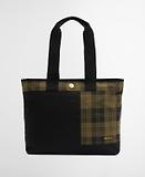 Thumbnail 2 of Barbour Women's Mya Patchwork Tote Bag - Black/Olive Check