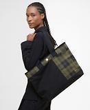 Thumbnail 3 of Barbour Women's Mya Patchwork Tote Bag - Black/Olive Check