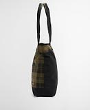Thumbnail 4 of Barbour Women's Mya Patchwork Tote Bag - Black/Olive Check