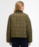 Thumbnail 4 of Barbour Women's Tartan Cropped Beadnell Casual Jacket - Dusky Green Tartan/Highland