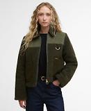 Thumbnail 2 of Barbour Women's Malena Cropped Fleece - Olive/Light Moss