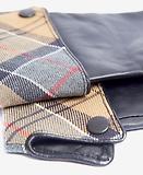Thumbnail 3 of Barbour Women's Lady Jane Leather Gloves - Black/Dress Tartan
