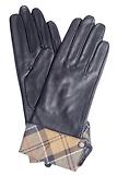 Thumbnail 1 of Barbour Women's Lady Jane Leather Gloves - Black/Dress Tartan