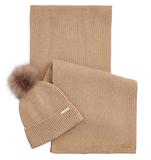 Thumbnail 1 of Barbour International Women's Mallory Beanie & Scarf Gift Set - Light Trench