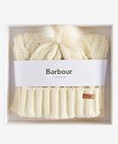 Thumbnail 2 of Barbour Women's Ridley Pom Beanie & Scarf Gift Set - Cream