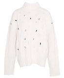 Thumbnail 1 of Barbour Women's Fleur Cable-Knit Wool Jumper - Ecru