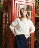 Thumbnail 9 of Barbour Women's Fleur Cable-Knit Wool Jumper - Ecru