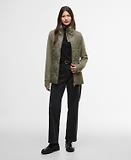 Thumbnail 3 of Barbour International Women's Kya Quilted Sweat Jacket - Dusky Khaki