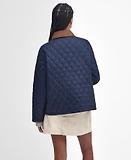 Thumbnail 4 of Barbour Women's 30th Anniversary Liddesdale Cropped Quilted Jacket - Navy/Classic