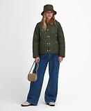 Thumbnail 4 of Barbour Women's 30th Anniversary Liddesdale Cropped Quilted Jacket - Olive/Classic