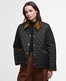 Thumbnail 2 of Barbour Women's Icons Cropped Liddesdale Quilted Jacket - Black/Classic